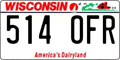 WI license plate 514OFR
