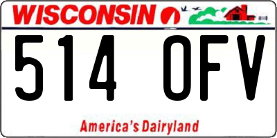 WI license plate 514OFV