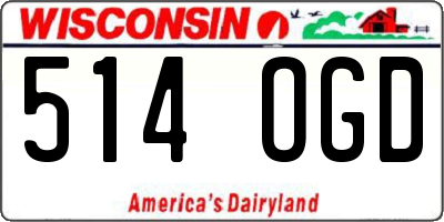 WI license plate 514OGD