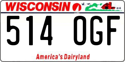 WI license plate 514OGF