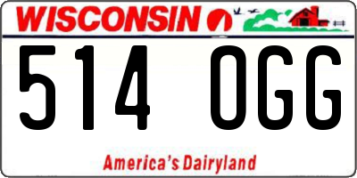 WI license plate 514OGG