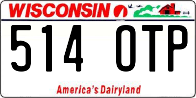 WI license plate 514OTP