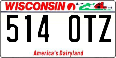 WI license plate 514OTZ