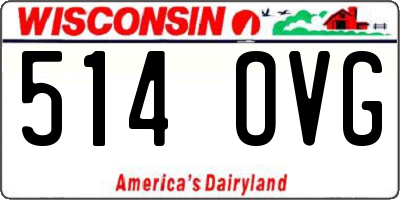 WI license plate 514OVG