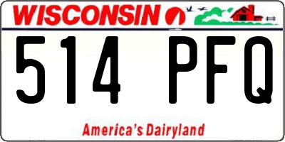 WI license plate 514PFQ