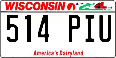 WI license plate 514PIU