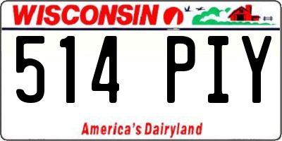 WI license plate 514PIY