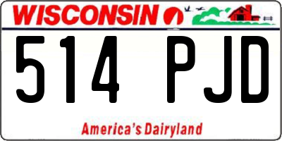 WI license plate 514PJD