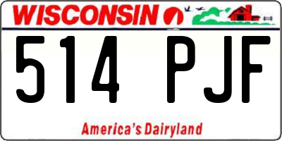 WI license plate 514PJF