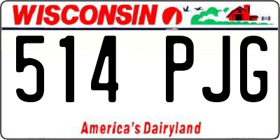 WI license plate 514PJG