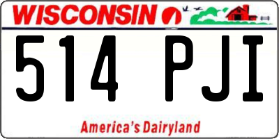 WI license plate 514PJI