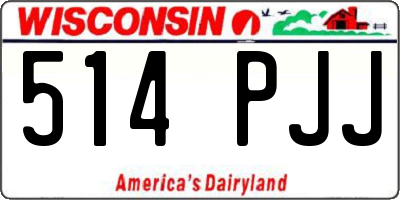 WI license plate 514PJJ