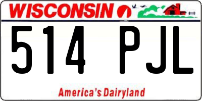 WI license plate 514PJL