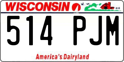 WI license plate 514PJM