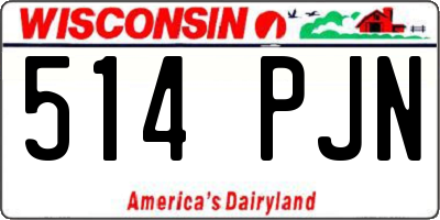 WI license plate 514PJN