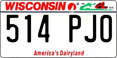 WI license plate 514PJO