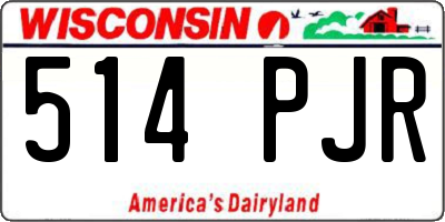 WI license plate 514PJR