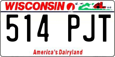 WI license plate 514PJT