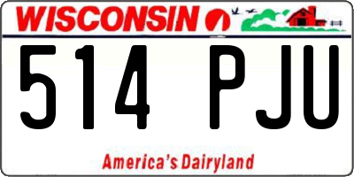 WI license plate 514PJU