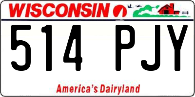 WI license plate 514PJY
