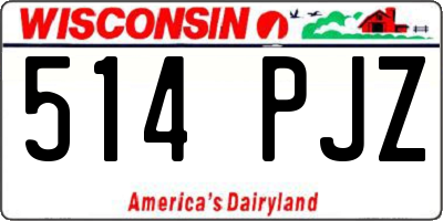 WI license plate 514PJZ