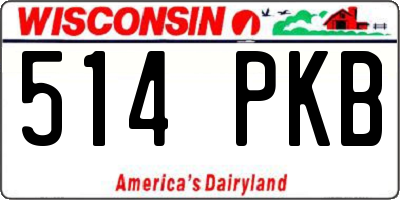 WI license plate 514PKB