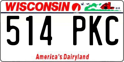 WI license plate 514PKC