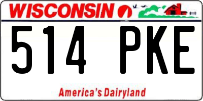 WI license plate 514PKE