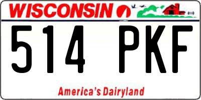 WI license plate 514PKF