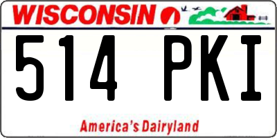 WI license plate 514PKI