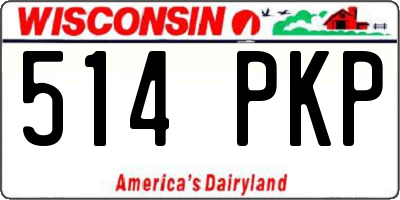 WI license plate 514PKP