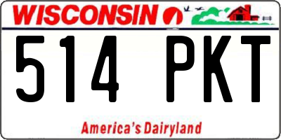 WI license plate 514PKT