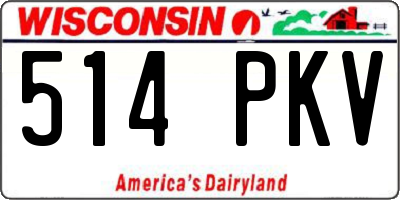 WI license plate 514PKV