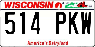 WI license plate 514PKW