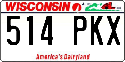 WI license plate 514PKX