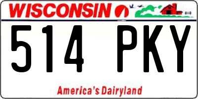 WI license plate 514PKY