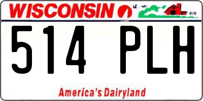 WI license plate 514PLH