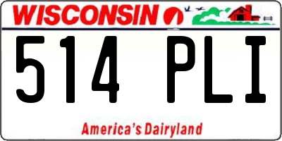 WI license plate 514PLI