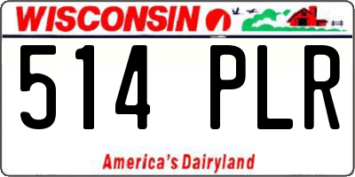 WI license plate 514PLR