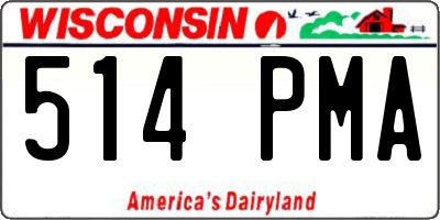 WI license plate 514PMA