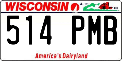 WI license plate 514PMB