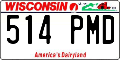 WI license plate 514PMD