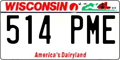 WI license plate 514PME