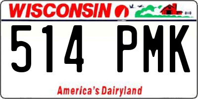 WI license plate 514PMK