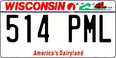 WI license plate 514PML