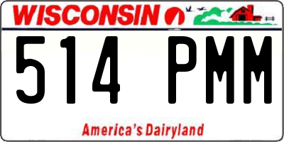 WI license plate 514PMM