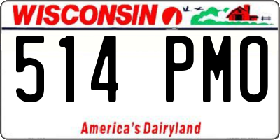 WI license plate 514PMO