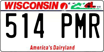 WI license plate 514PMR