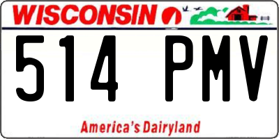 WI license plate 514PMV