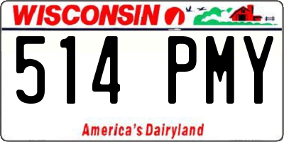WI license plate 514PMY